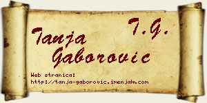 Tanja Gaborović vizit kartica